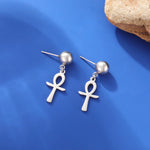 Boucle d'oreille croix de vie - Vignette | Vera Croix