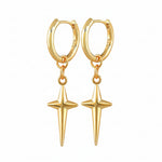Boucles d'oreilles anneaux croix homme - Vignette | Vera Croix
