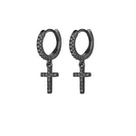 Boucles d'oreilles croix diamant - Vignette | Vera Croix