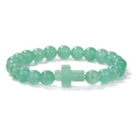 Bracelet croix verte - Vignette | Vera Croix