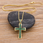 Collier croix verte - Vignette | Vera Croix