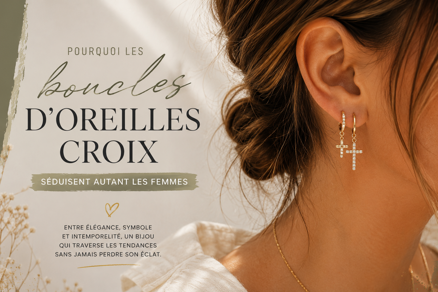 Pourquoi les boucles d’oreilles croix séduisent autant les femmes