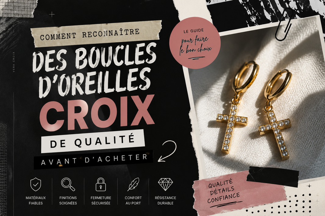 Comment reconnaître des boucles d’oreilles croix de qualité avant d’acheter ?
