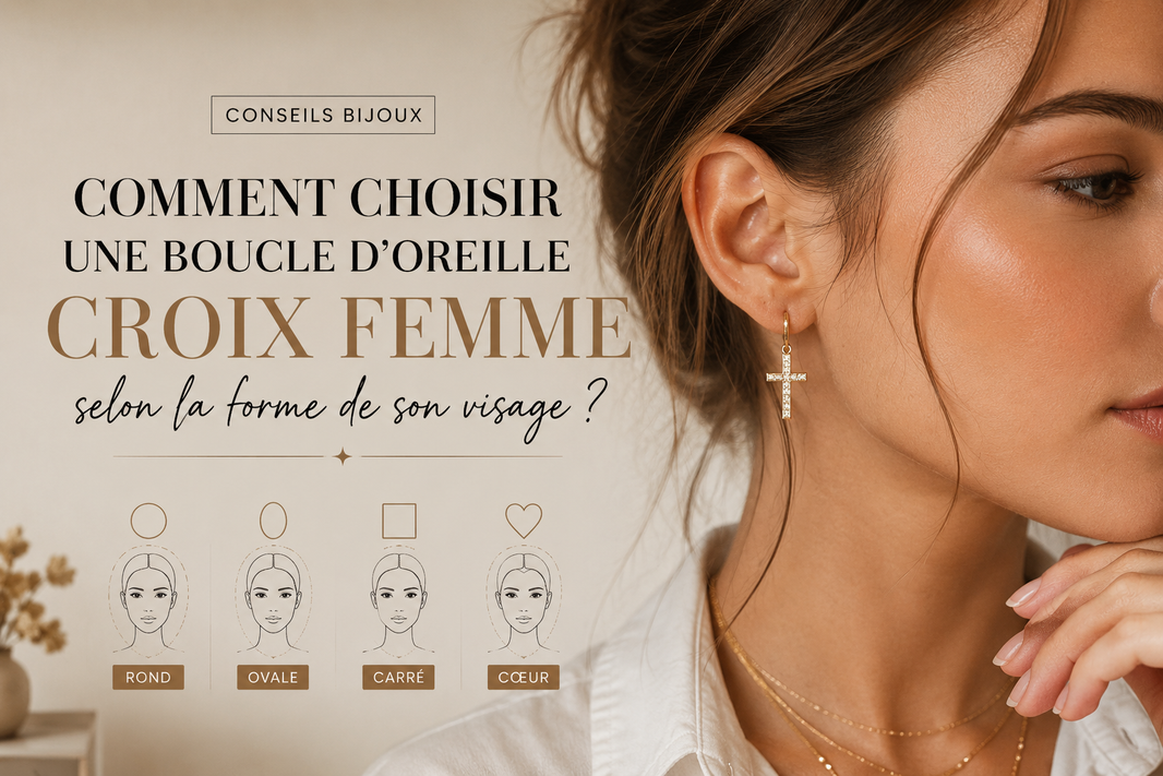 Comment choisir une boucle d’oreille croix femme selon la forme de son visage ?