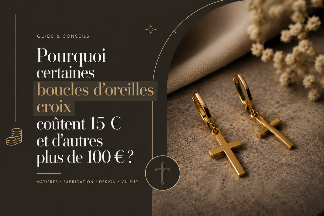 Pourquoi certaines boucles d’oreilles croix coûtent 15 € et d’autres plus de 100 € ?