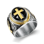 Bague acier médiévale croix - Vignette | Vera Croix