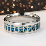 Bague anneau croix serties - Vignette | Vera Croix