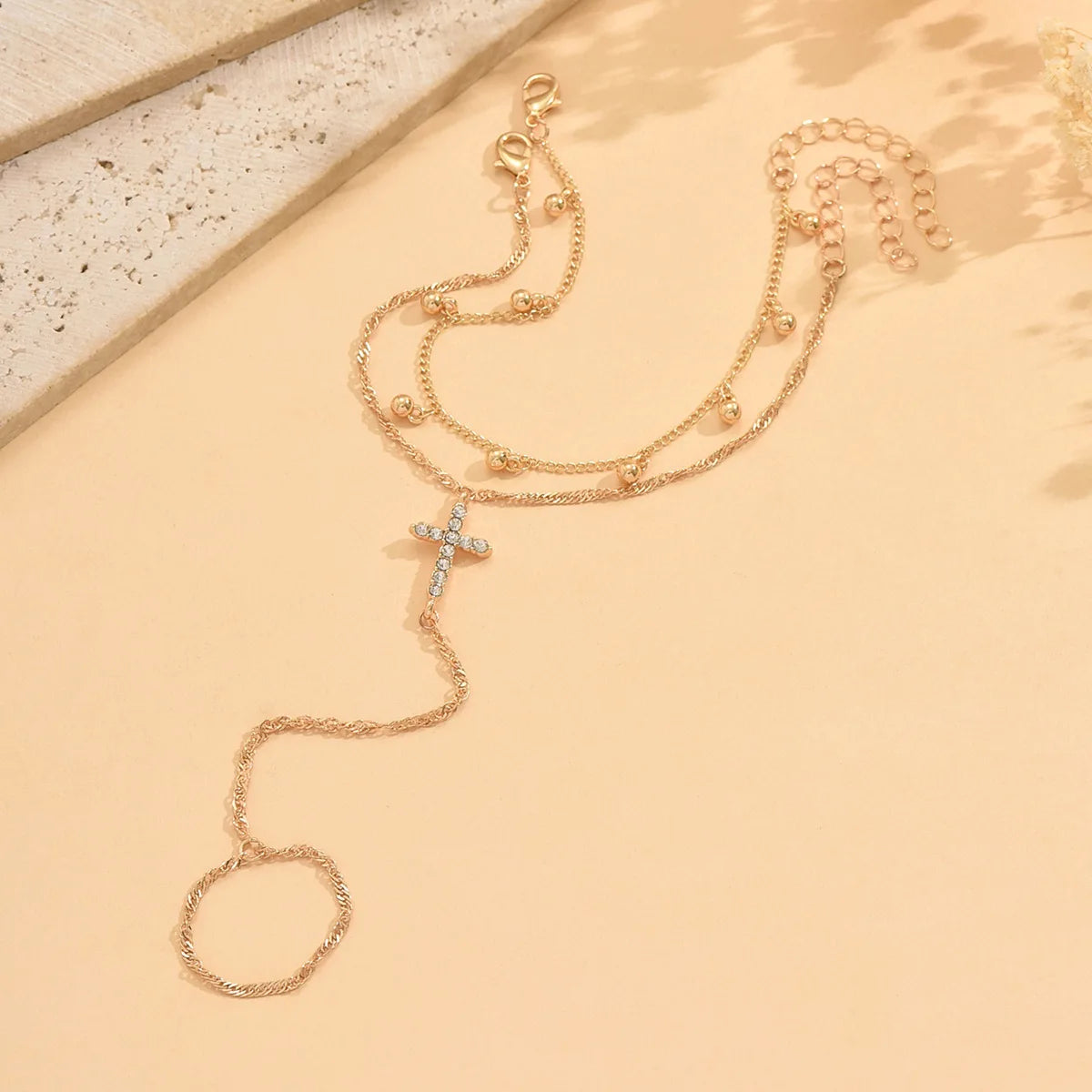Bague bracelet croix
