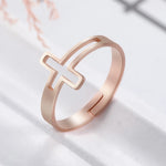 Bague croix acier inoxydable - Vignette | Vera Croix