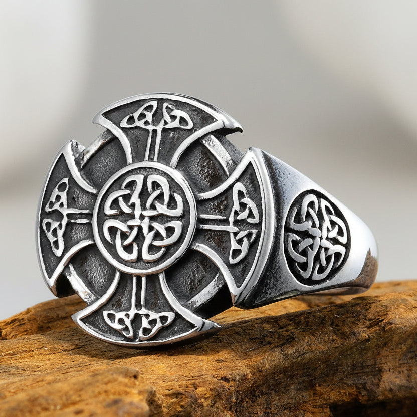 Bague croix celtique homme