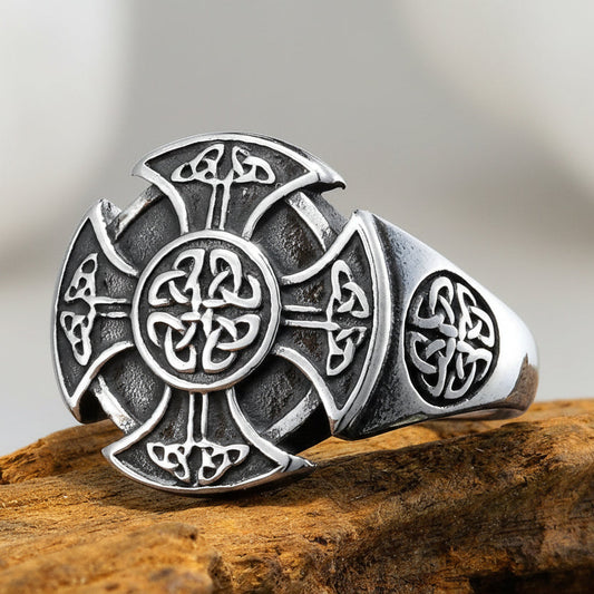 Bague croix celtique homme