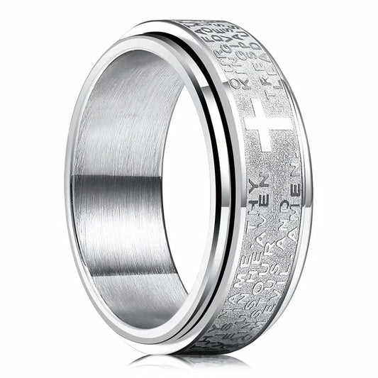 Bague croix homme