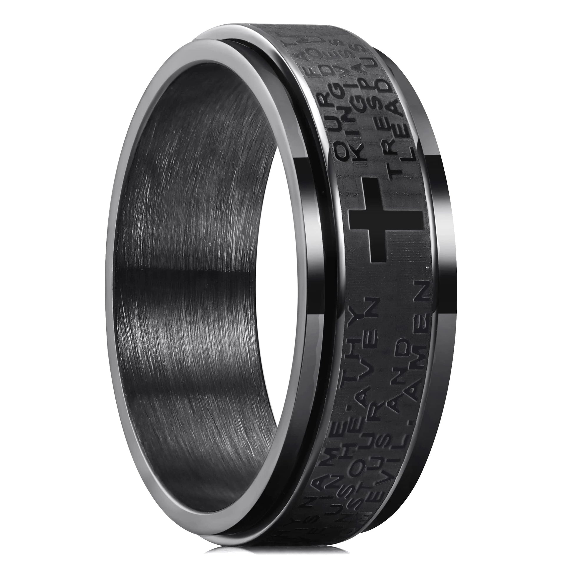 Bague croix homme
