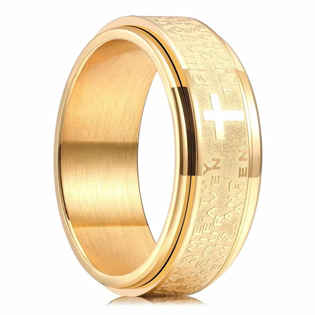 Bague croix homme
