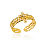 Bague croix or - Vignette | Vera Croix