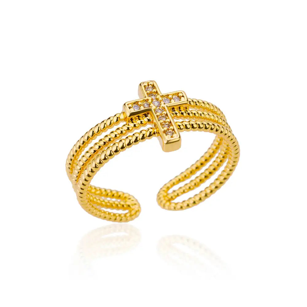 Bague croix or