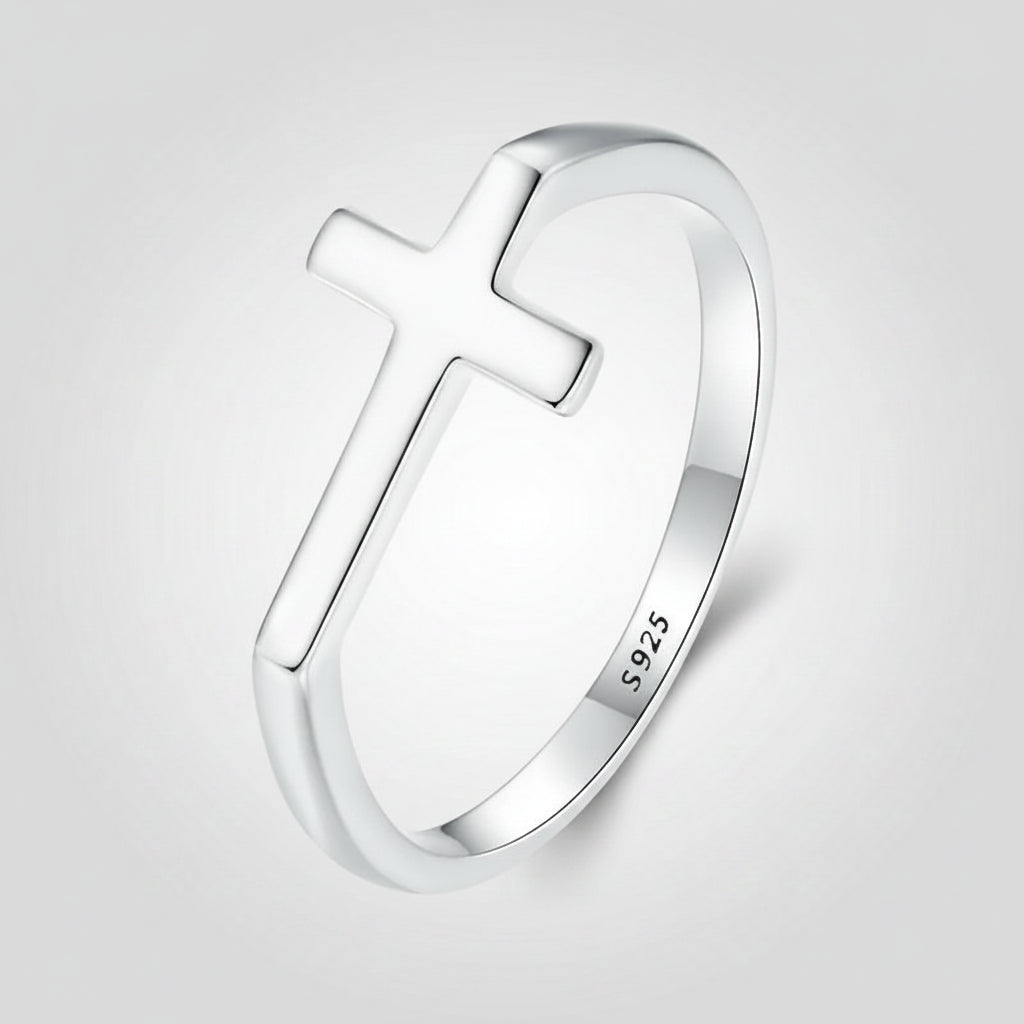 Bague en croix argent