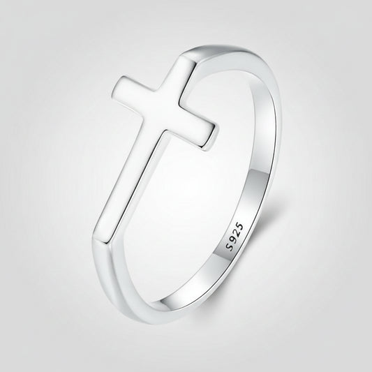 Bague en croix argent