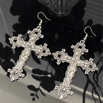 Boucles d'oreilles croix baroque - Vignette | Vera Croix