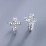 Boucles d'oreilles croix christ - Vignette | Vera Croix