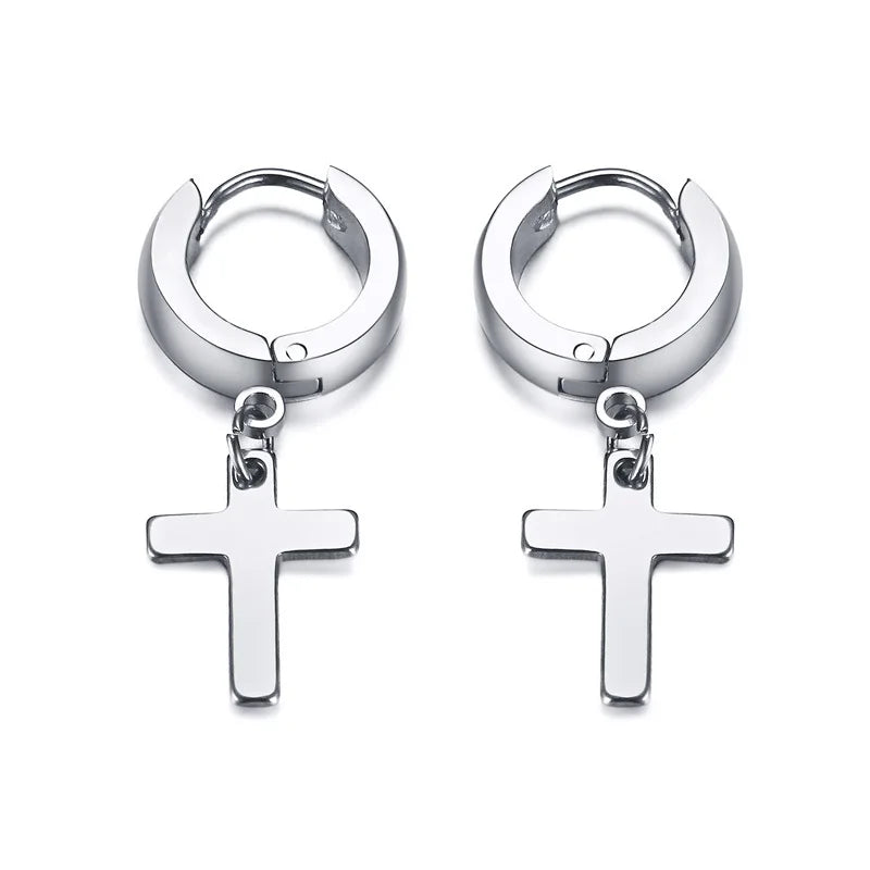Boucle d'oreille croix neymar
