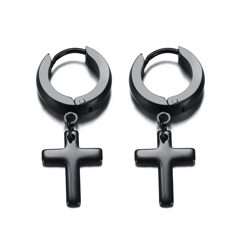 Boucle d'oreille croix neymar