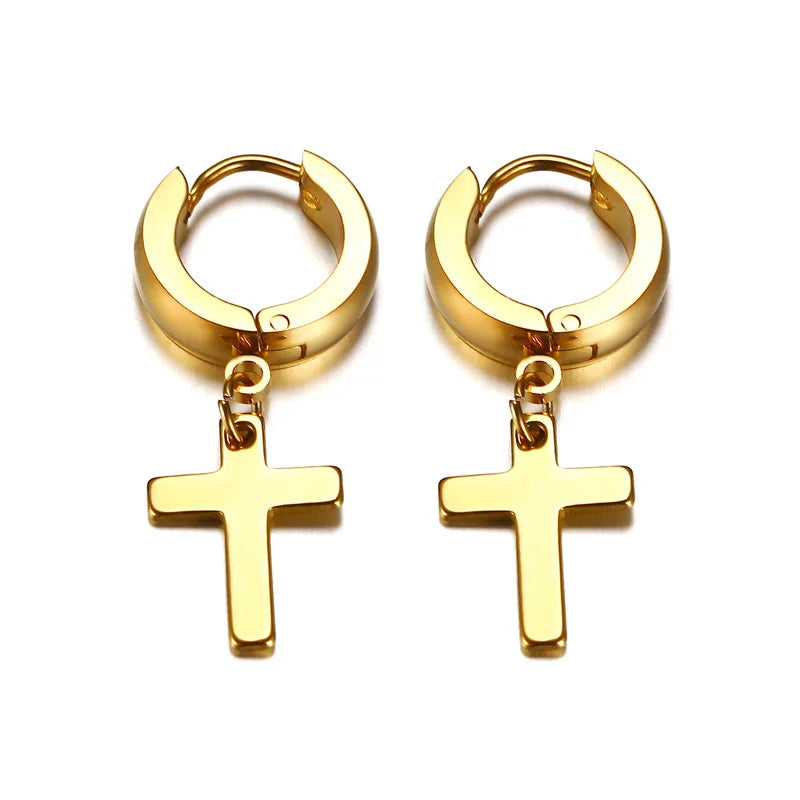 Boucle d'oreille croix neymar