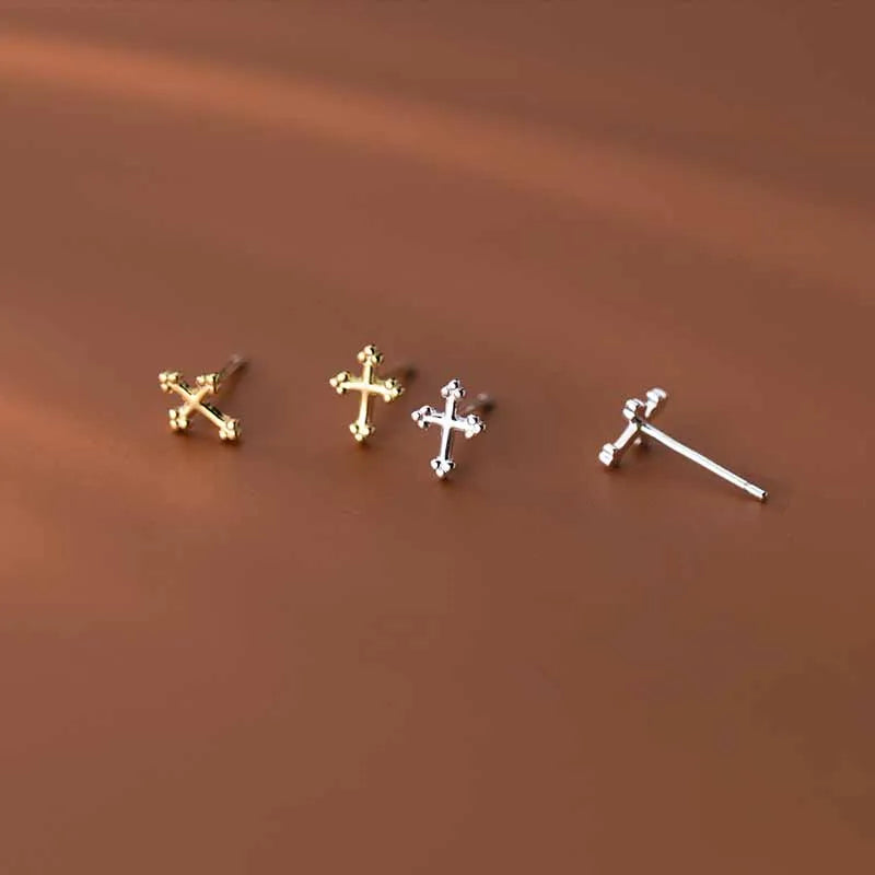Boucle d'oreille croix occitane