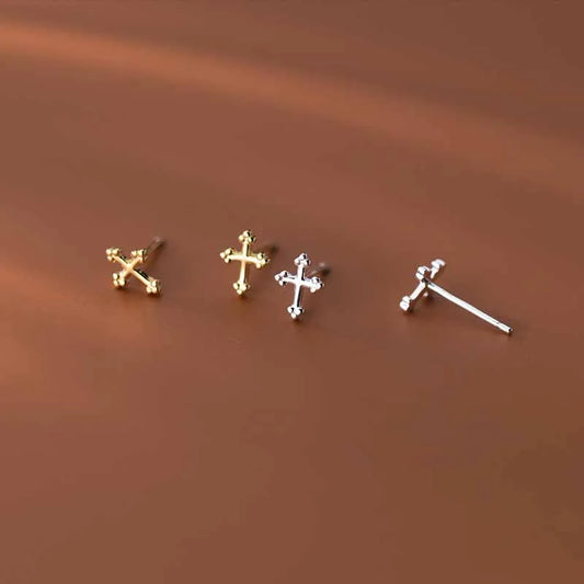 Boucle d'oreille croix occitane