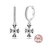 Boucles d’oreilles croix pendantes femme - Vignette | Vera Croix