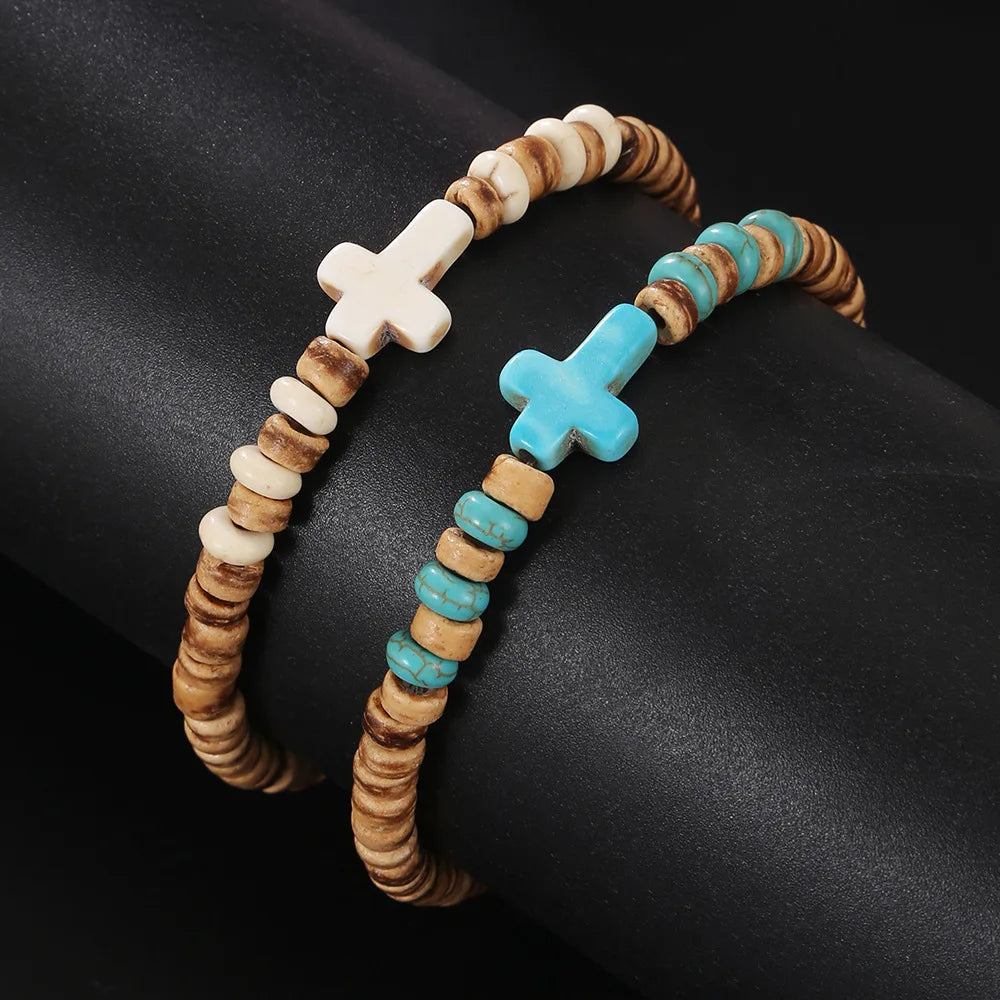 Bracelet bois croix