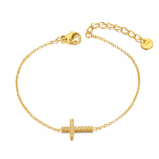 Bracelet cheville croix