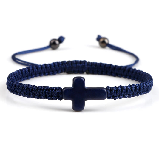 Bracelet cordon croix