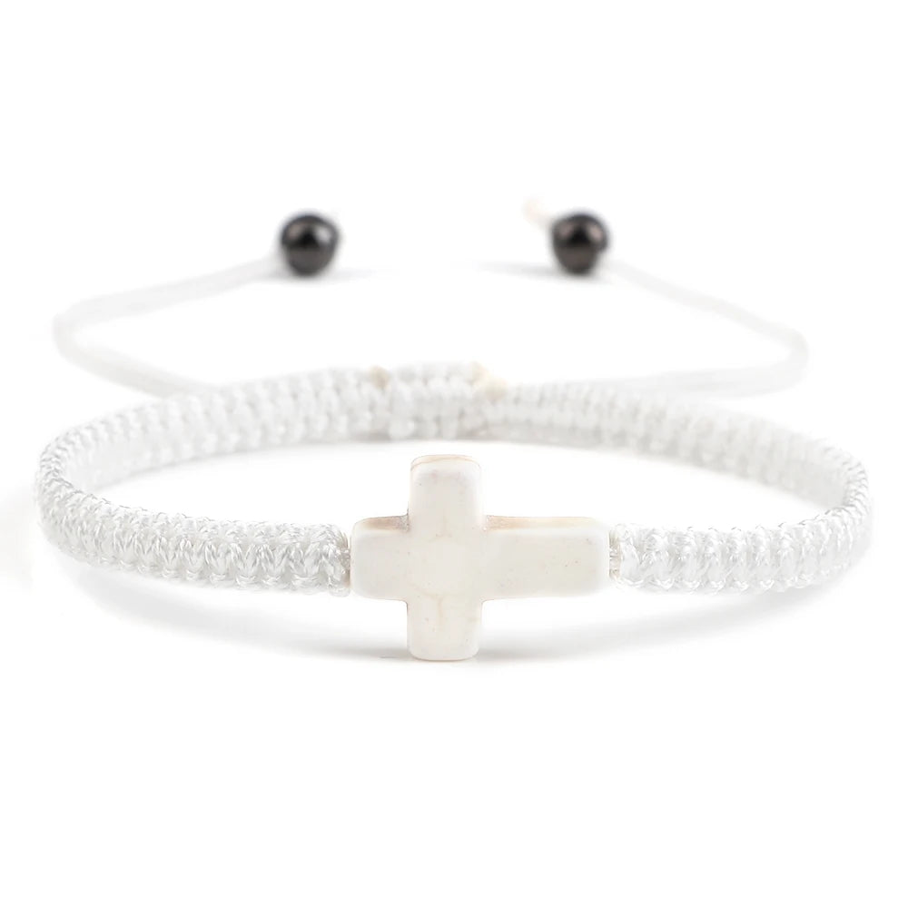 Bracelet cordon croix