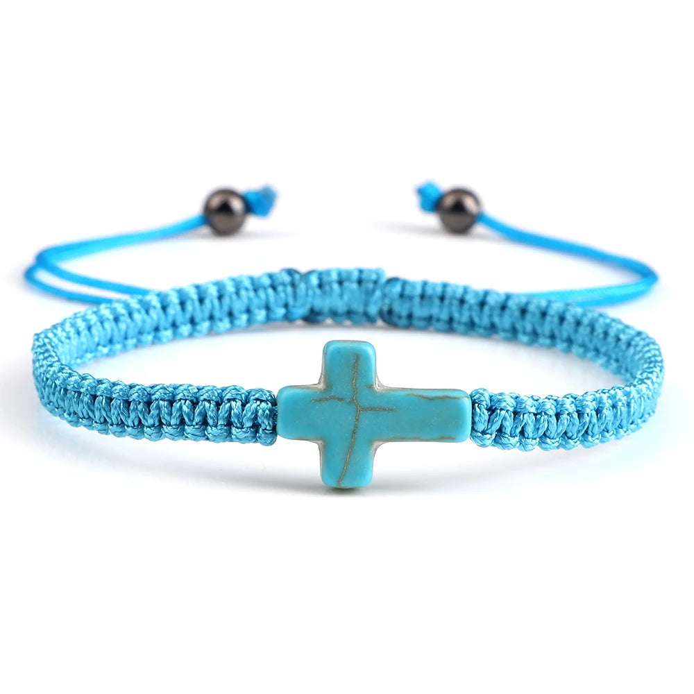 Bracelet cordon croix