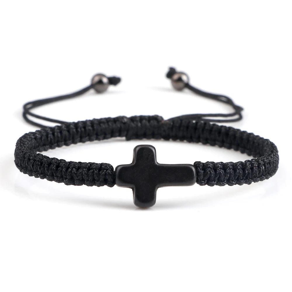 Bracelet cordon croix