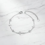 Bracelet acier inoxydable avec croix - Vignette | Vera Croix