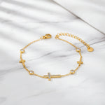 Bracelet acier inoxydable avec croix - Vignette | Vera Croix