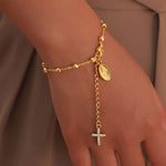 Bracelet croix doré - Vignette | Vera Croix