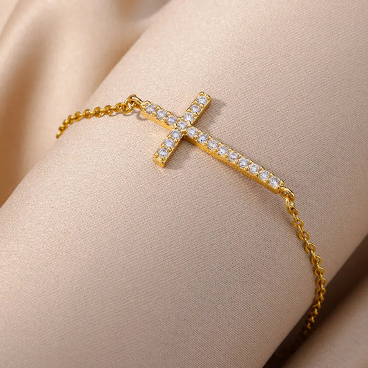 Bracelet croix horizontale
