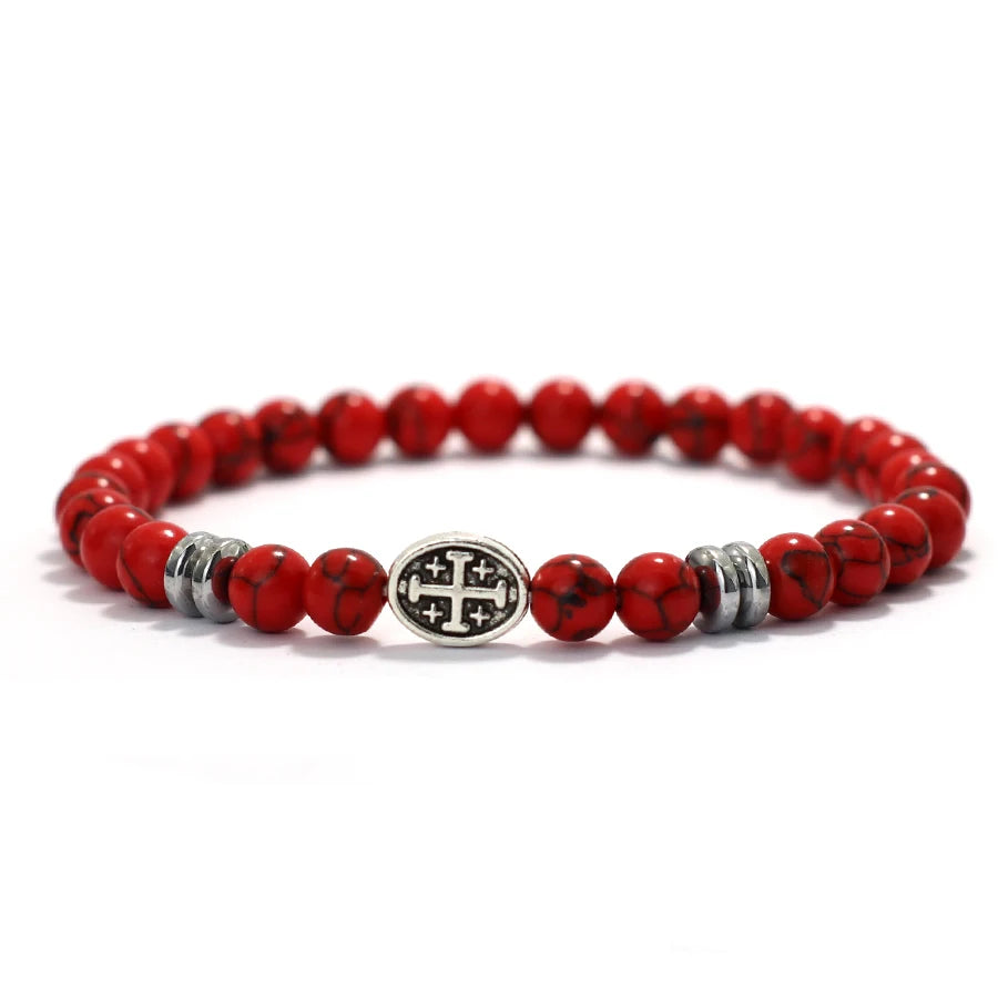 Bracelet croix nacre