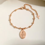 Bracelet croix or rose - Vignette | Vera Croix
