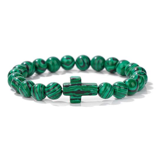Bracelet croix verte
