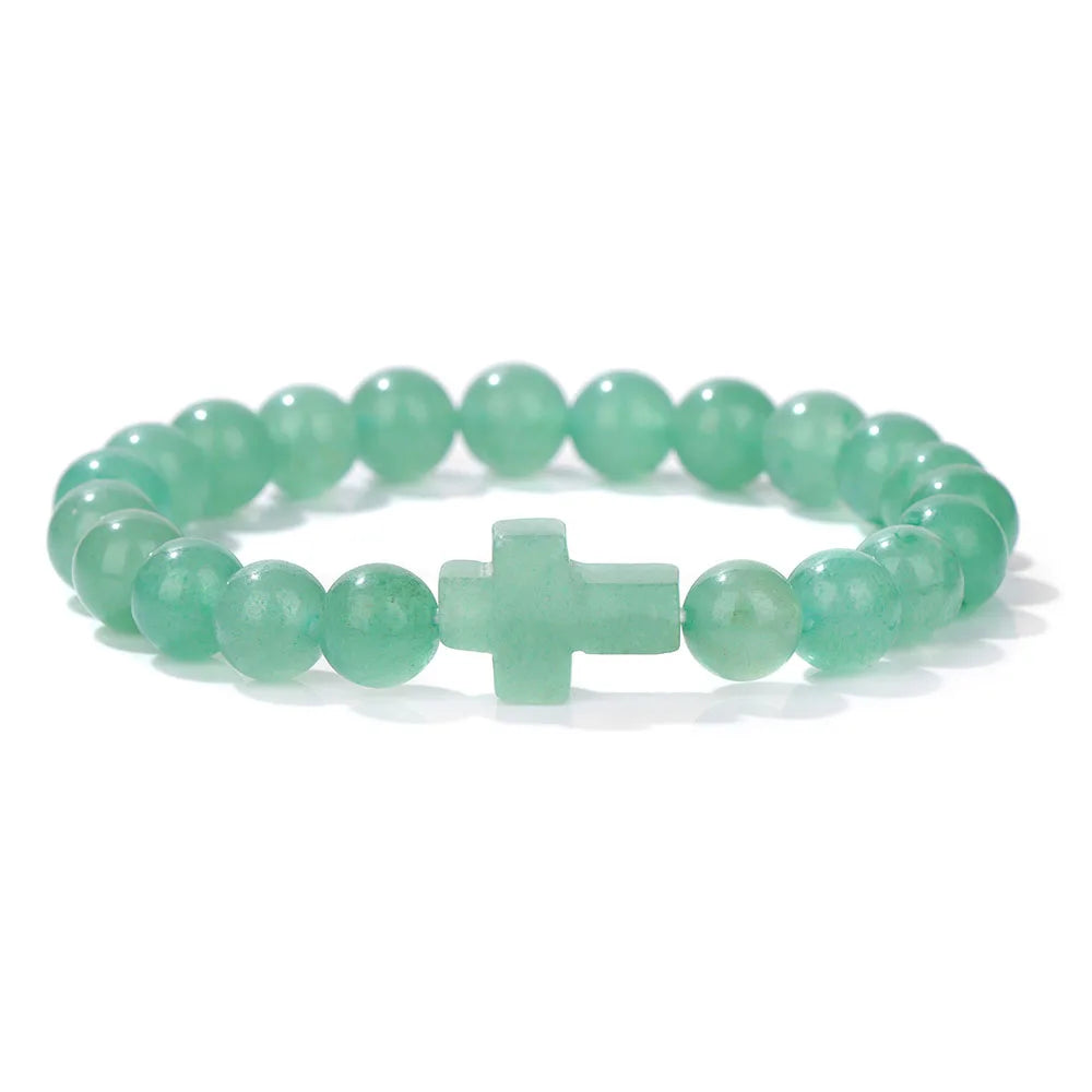 Bracelet croix verte