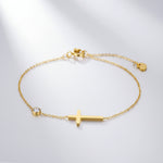 Bracelet fin avec croix - Vignette | Vera Croix