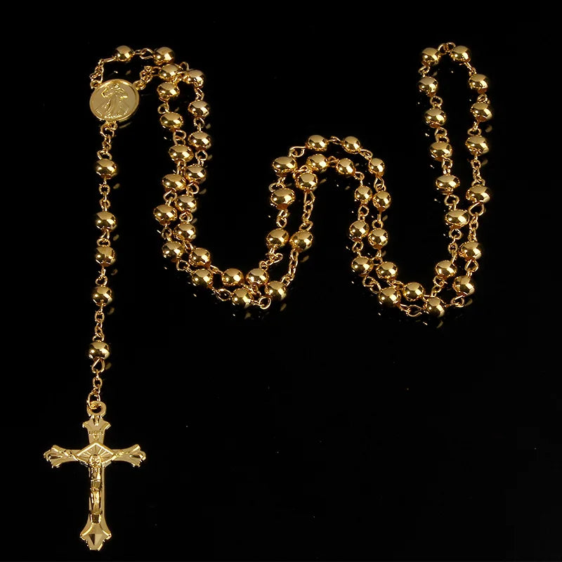 Collier chapelet croix