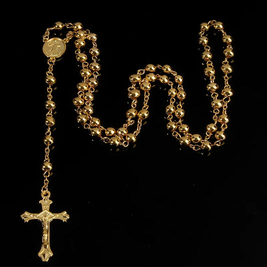 Collier chapelet croix