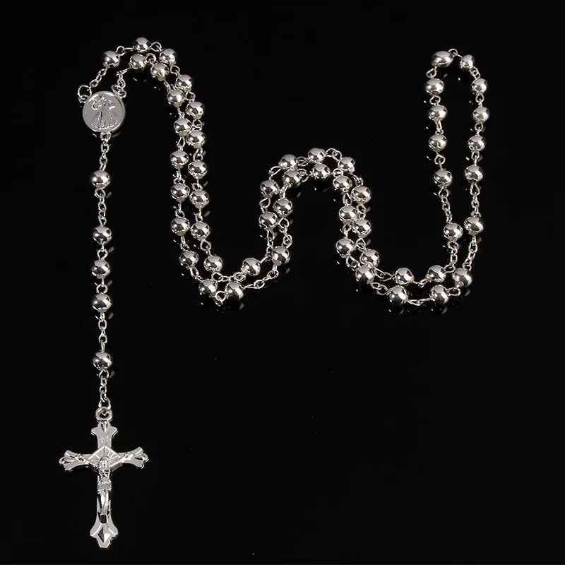 Collier chapelet croix