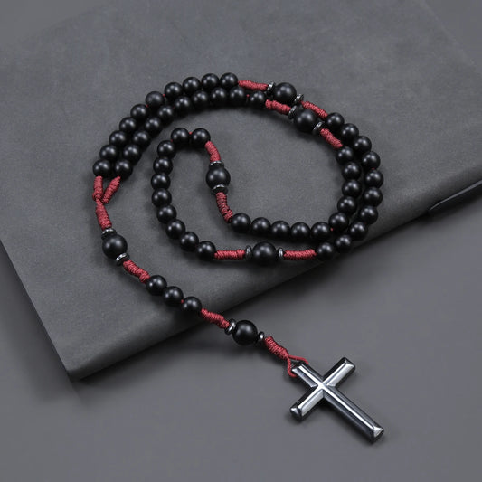 Collier croix arrondi