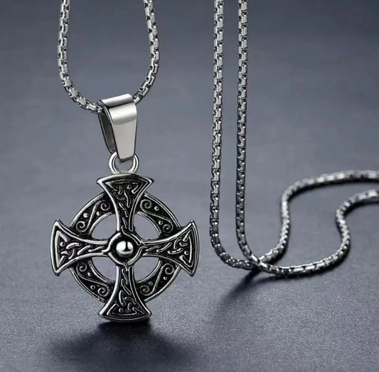 Collier croix celtique homme